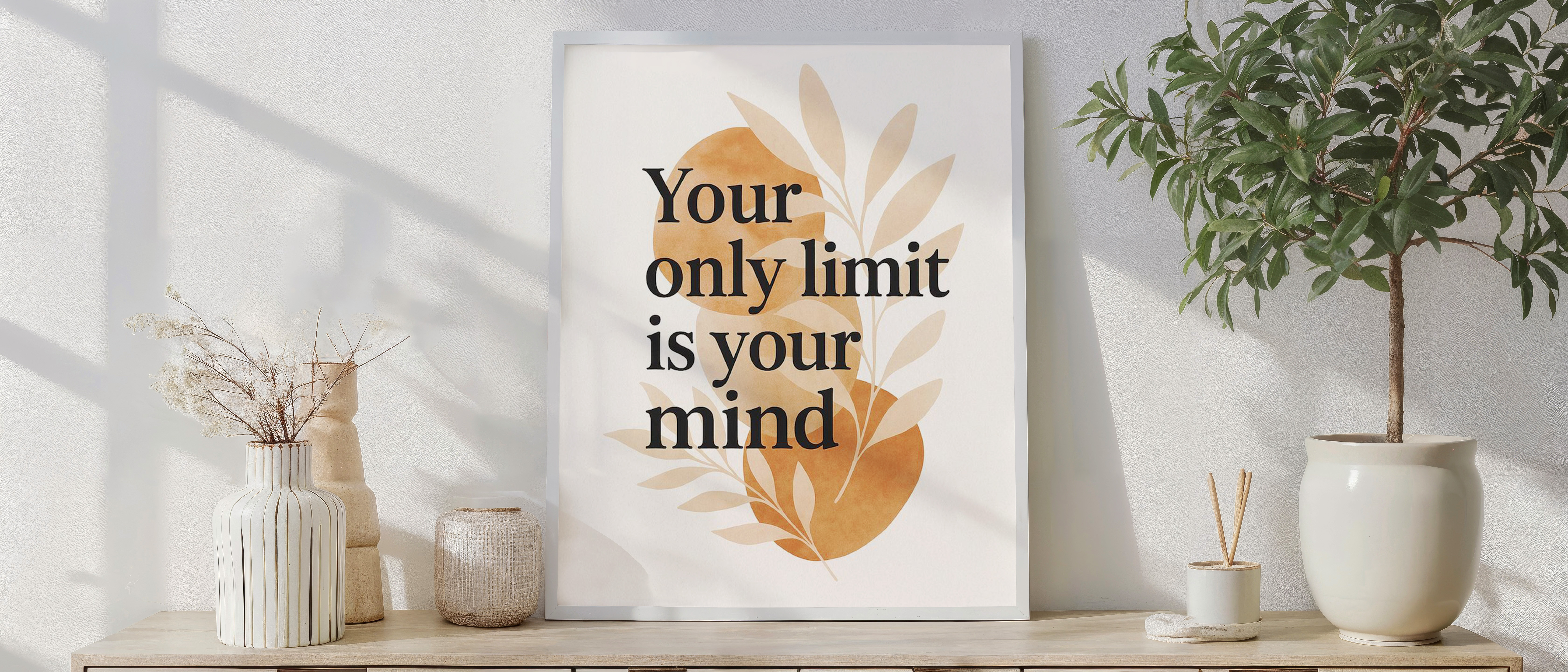 Inspirational Quote Wall Art – “Your Only Limit Is Your Mind”