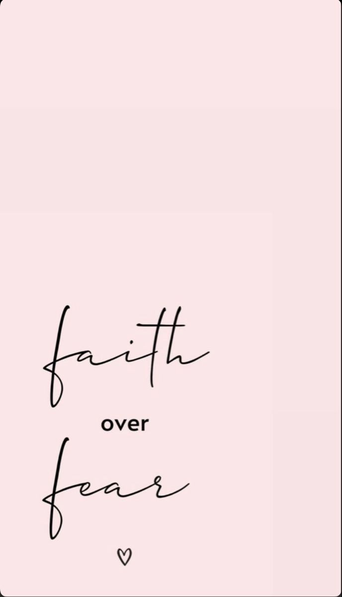 Faith Over Fear Wall Art – Minimal Pink Inspirational Quote Print