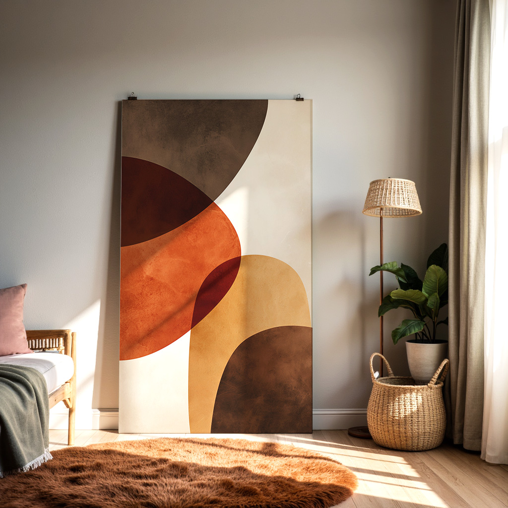 Terracotta Harmony – Abstract Earth Tone Wall Art