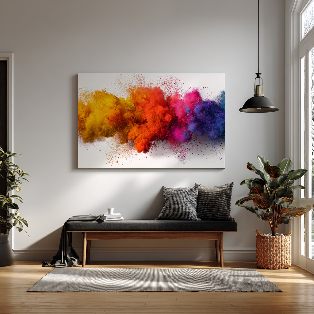 Abstract Color Explosion Wall Art