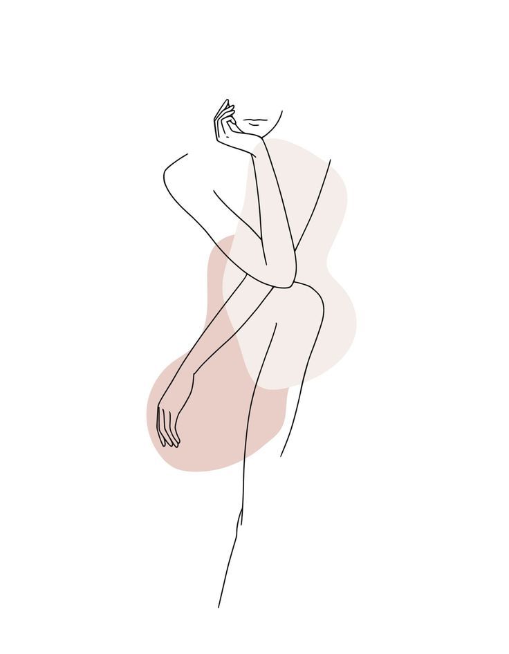 Minimalist Female Line Art Print – Modern Abstract Woman Illustration