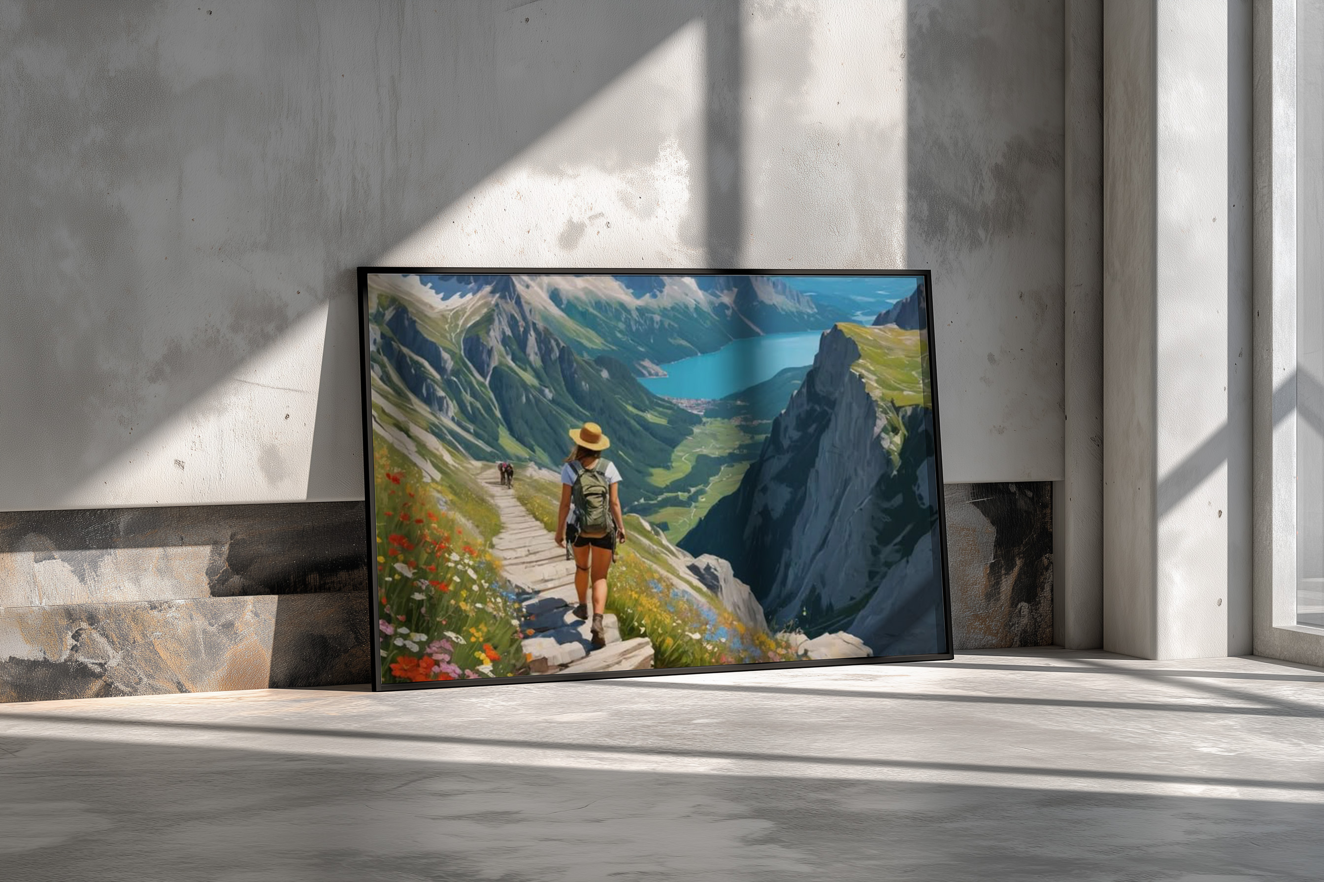 Alpine Escape – Scenic Mountain Path Adventure Wall Art