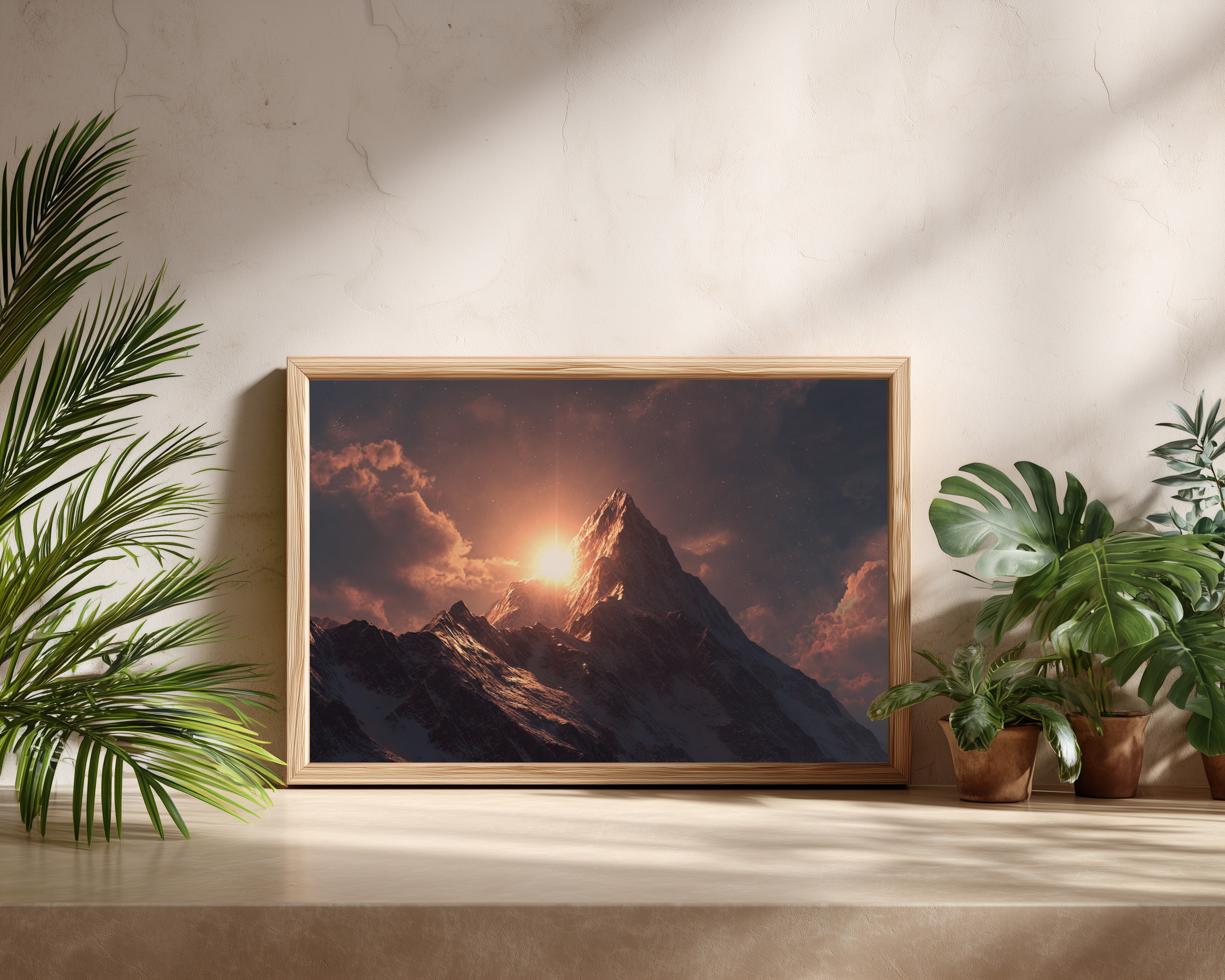 Eternal Dawn – Majestic Sunrise Mountain Wall Art