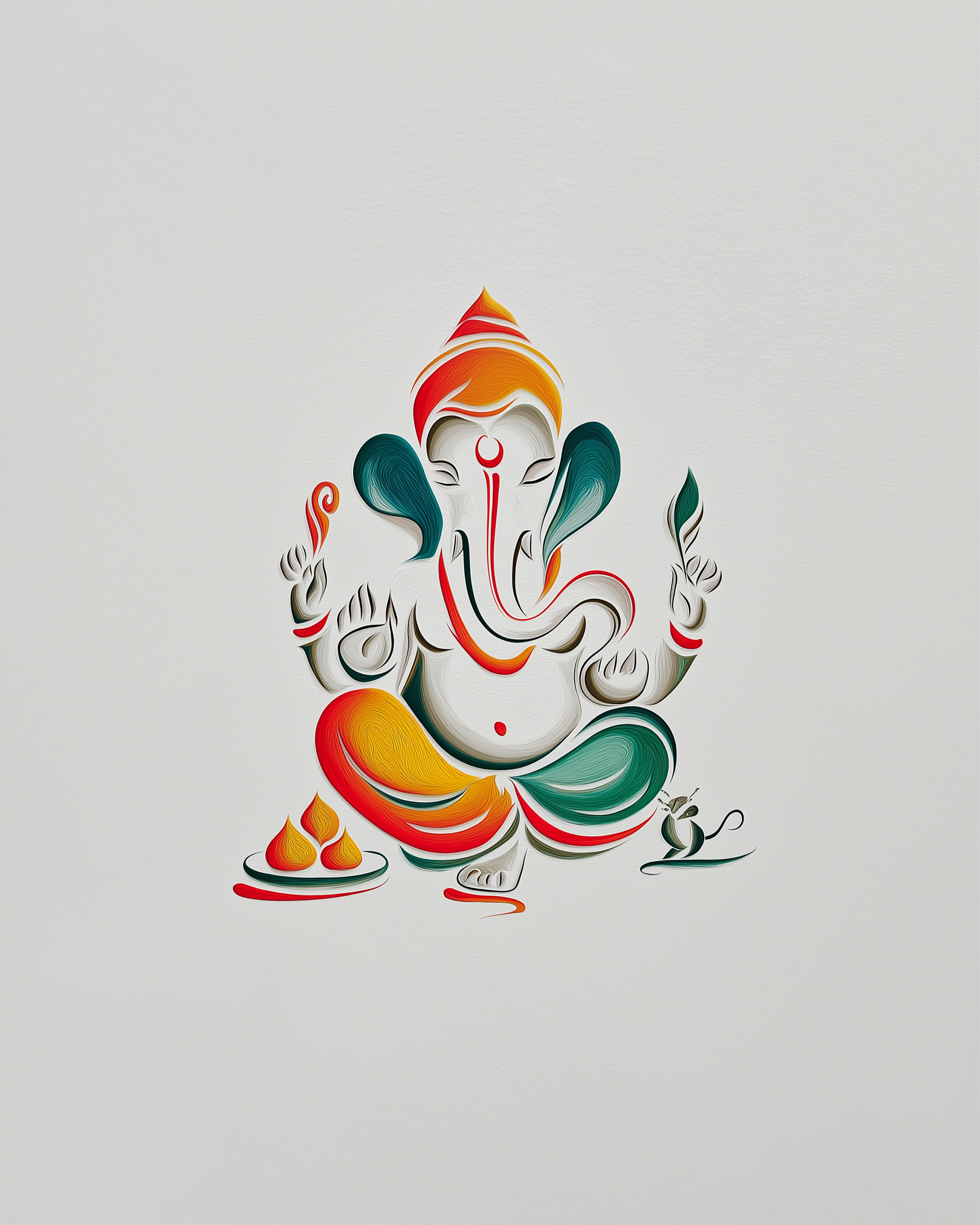 Minimalist Lord Ganesha Modern Wall Art