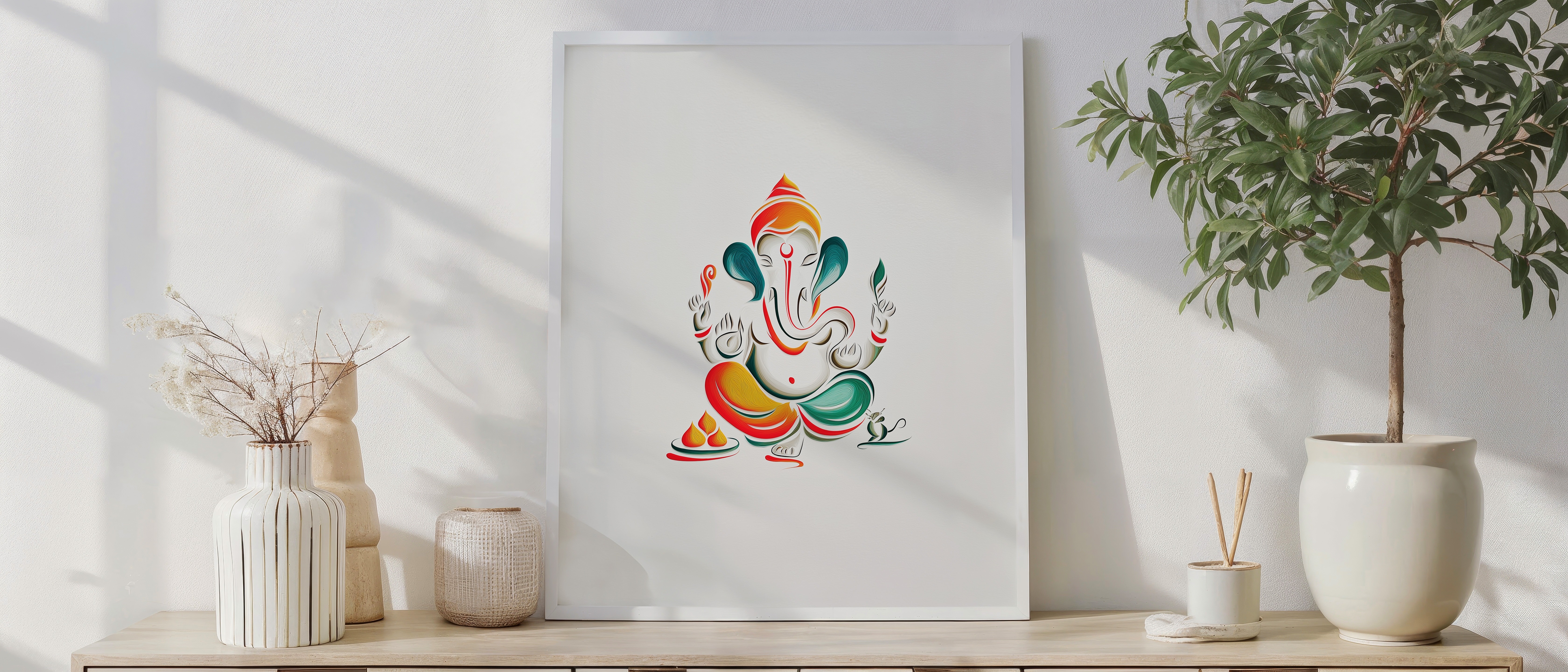 Minimalist Lord Ganesha Modern Wall Art