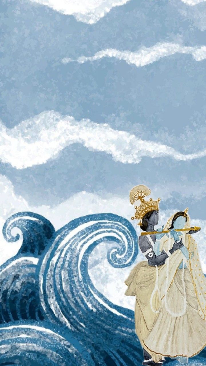 Krishna Radha Ocean Love Art