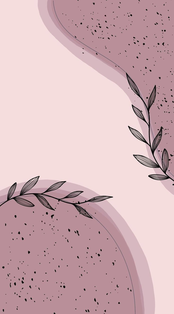 Abstract Botanical Wall Art – Minimalist Pink & Mauve Décor Print