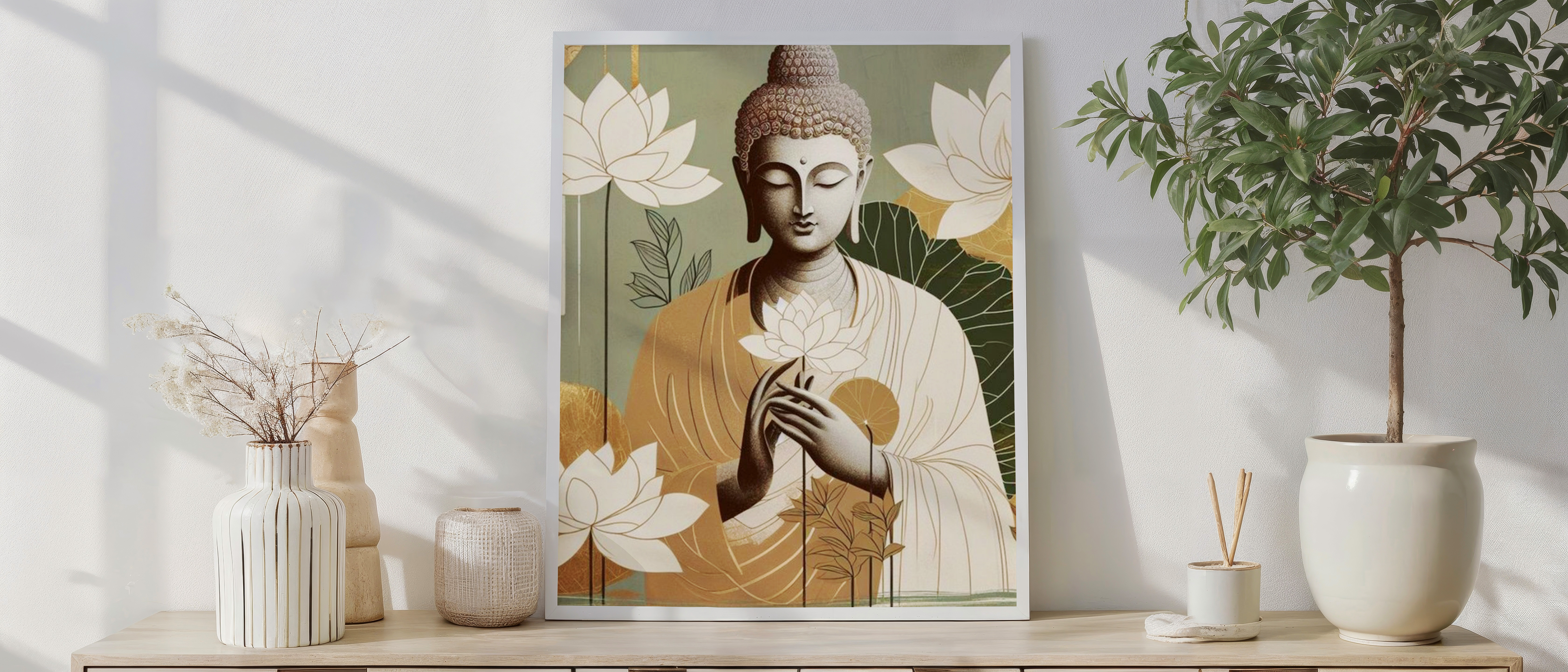 Lotus Buddha Serenity Wall Art