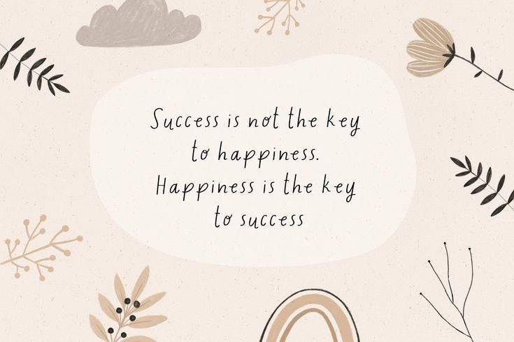 Happiness Is the Key to Success Wall Art – Inspirational Quote Print