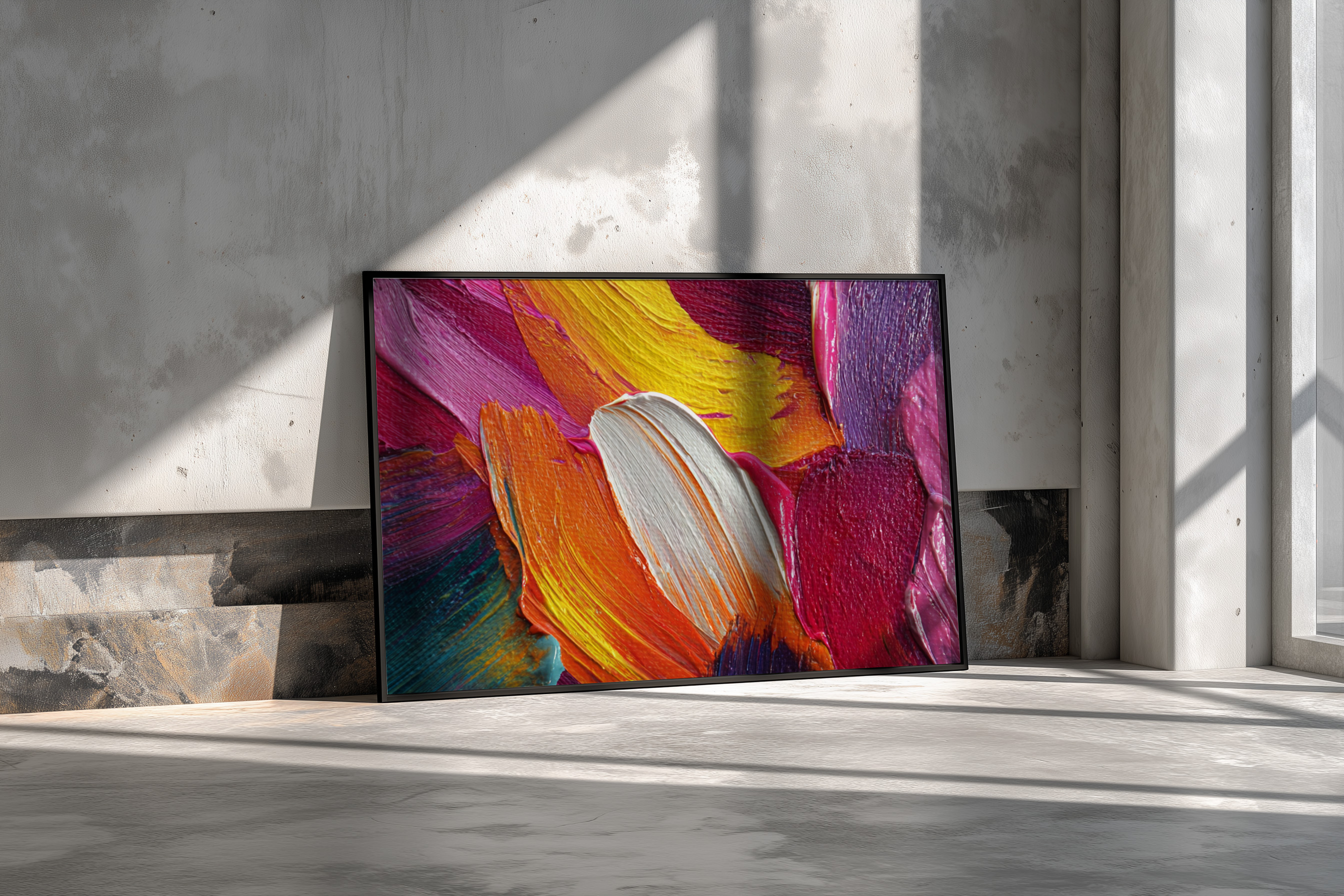 Bold Abstract Color Texture – Modern Wall Art