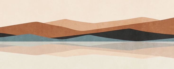 Sculpted Horizons – Minimalist Earth-Toned Landscape Wall Art