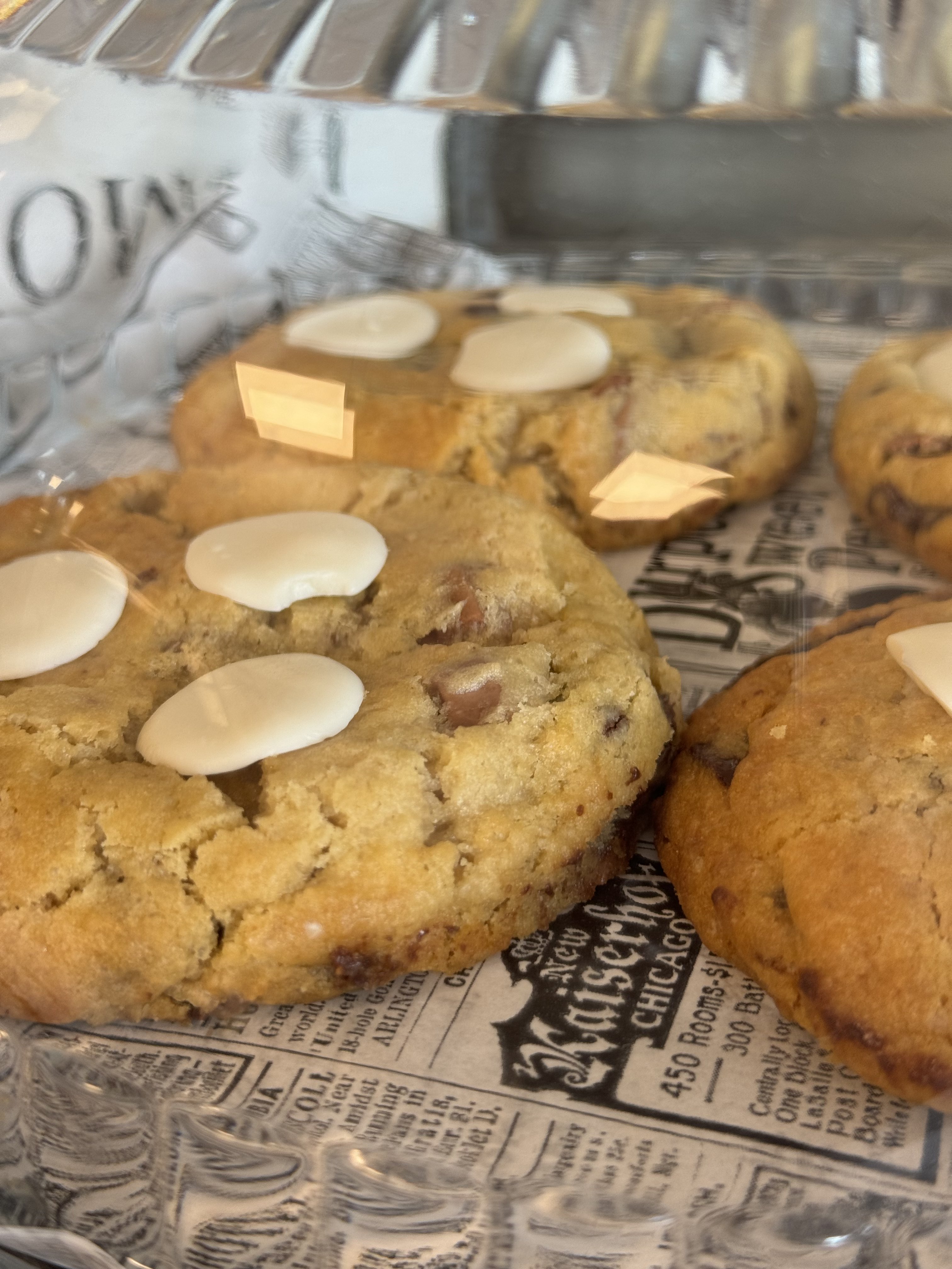 Galletas de vainilla con chispas de chocolate blanco