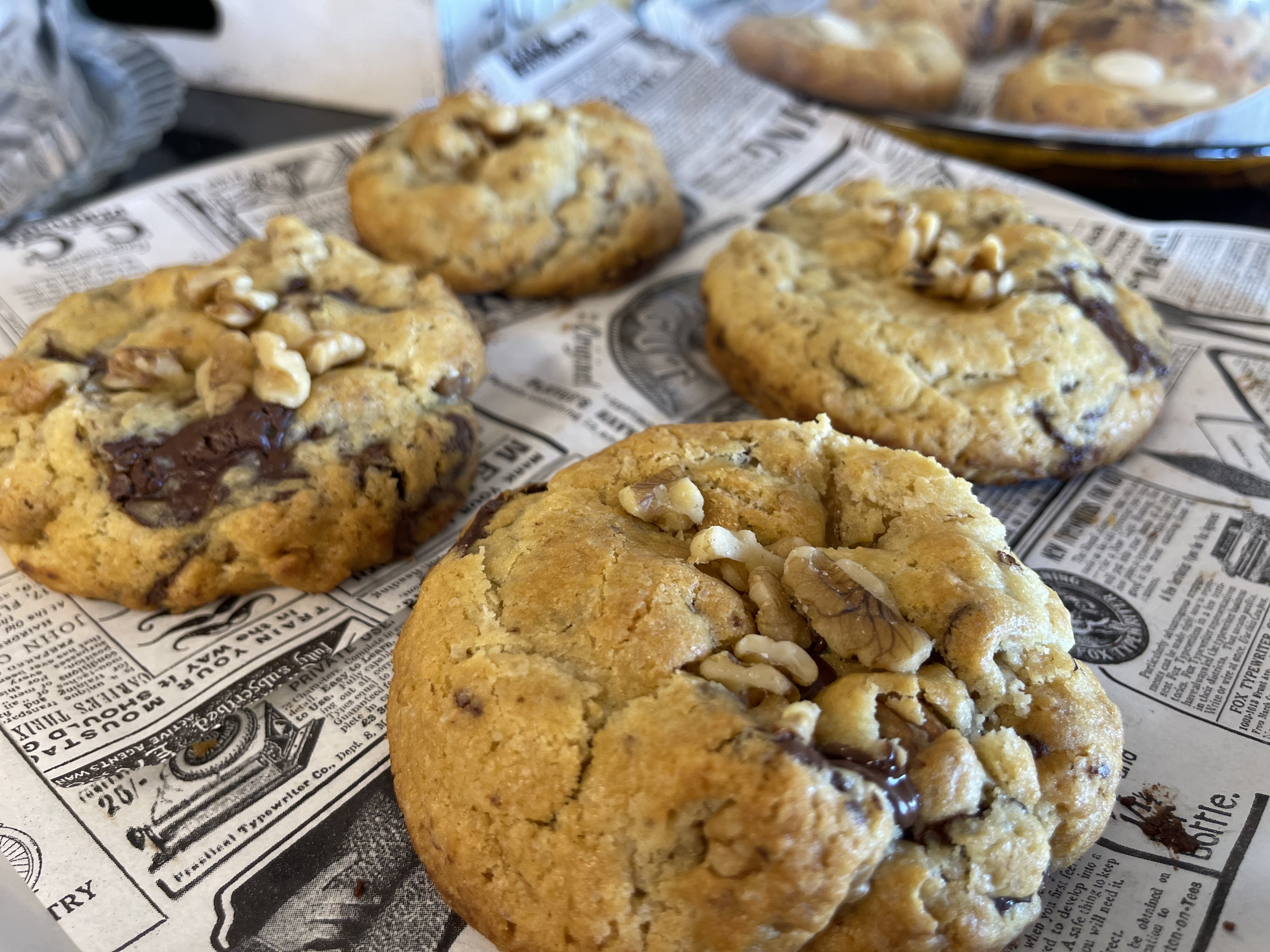 Galletas de nuez y chocolate