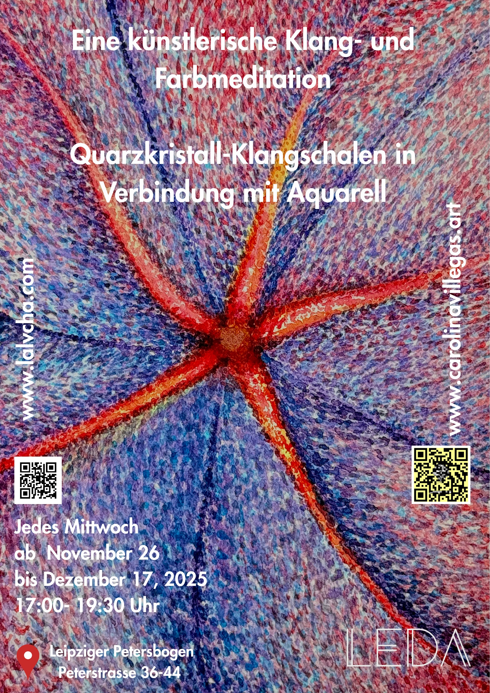 Quartz Crystal Singing Bowls in Combination with Watercolor