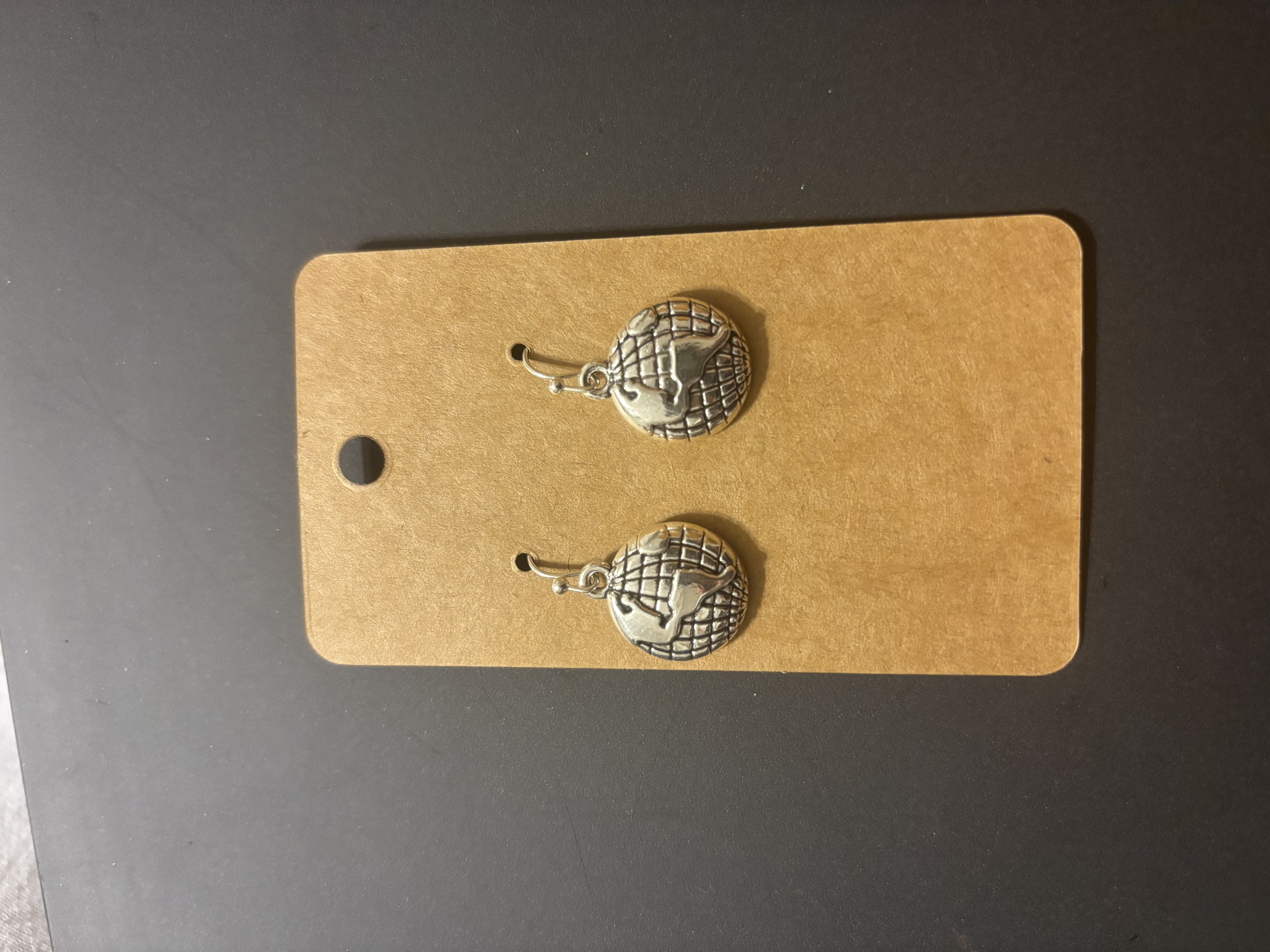 Silver Globe Earrings
