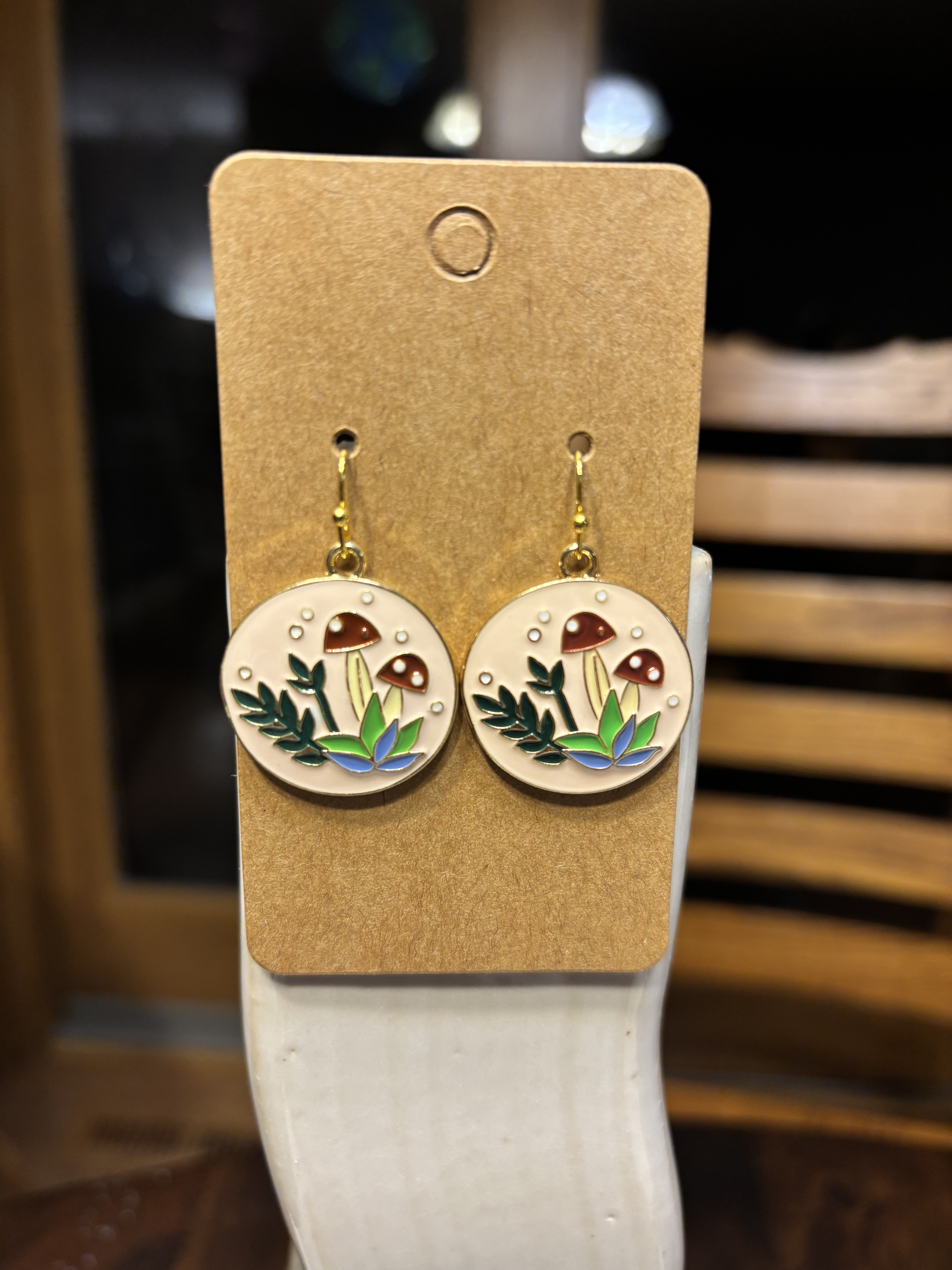 Handcrafted Mushroom Earrings