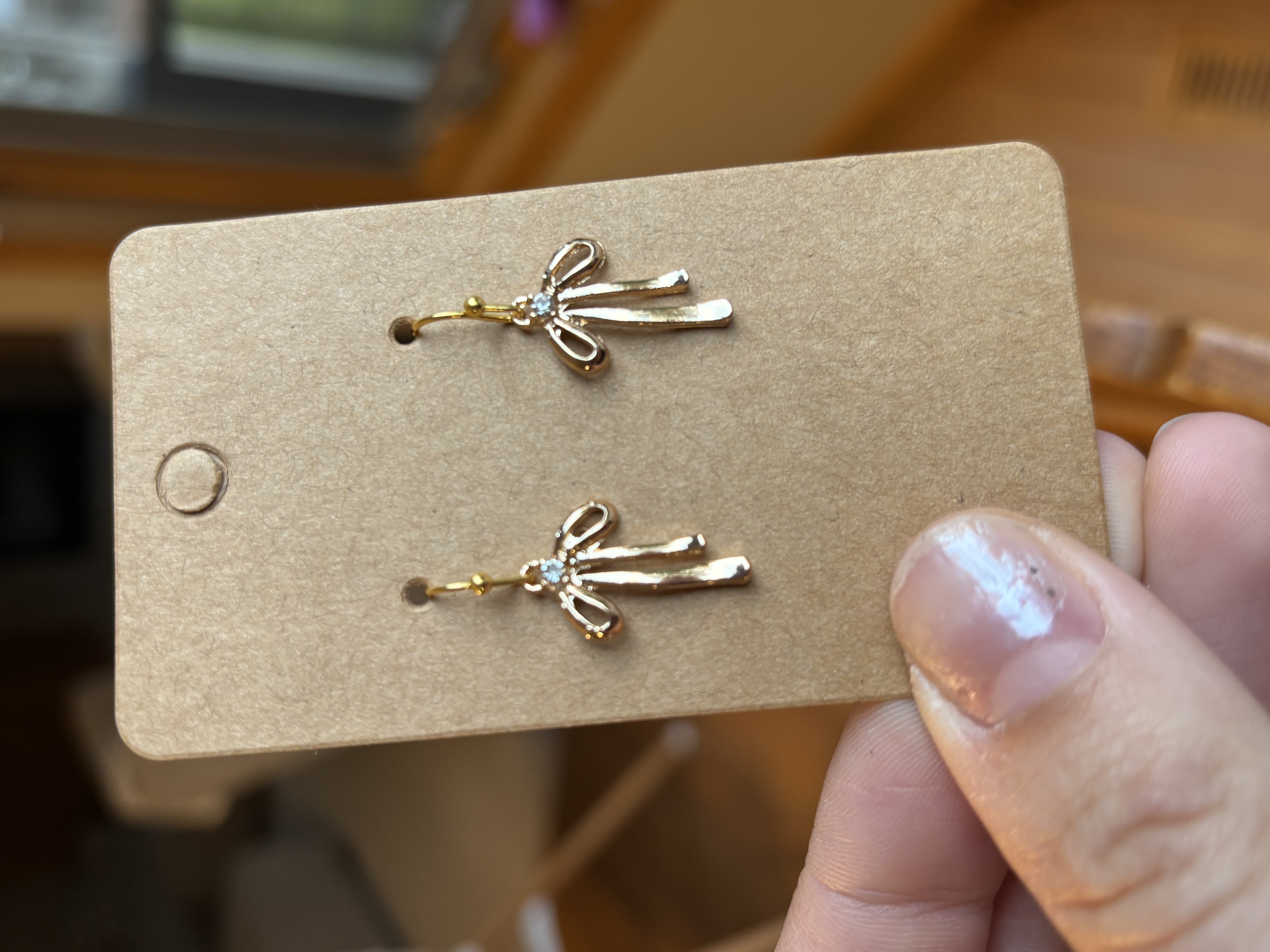 Gold Bow Earrings