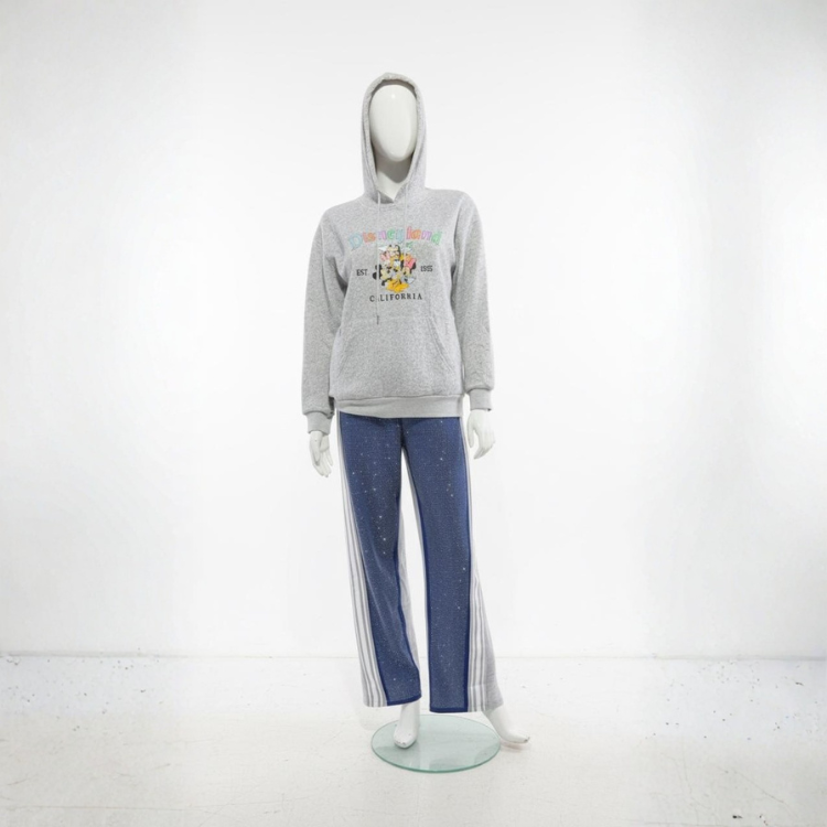 Sudadera Gris Con Capucha