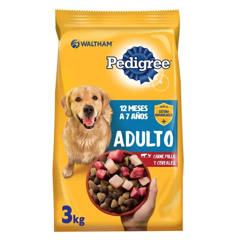 Pedigree Adulto Carne pollo y cereales 3kg 