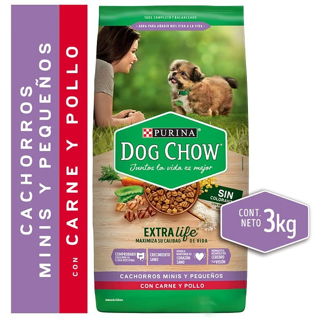 Dog Chow Cachorro minis y pequeños 3 kg