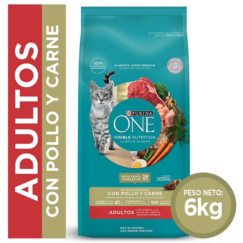 Purina One Gatos Adultos 6 kg