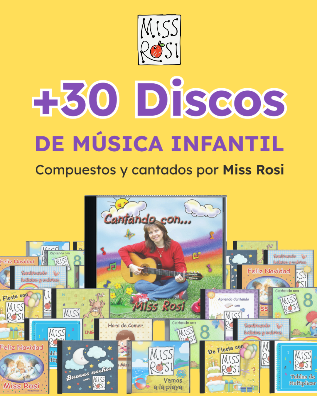Todos mis discos de la tienda: +30 Discos de música infantil de Miss Rosi