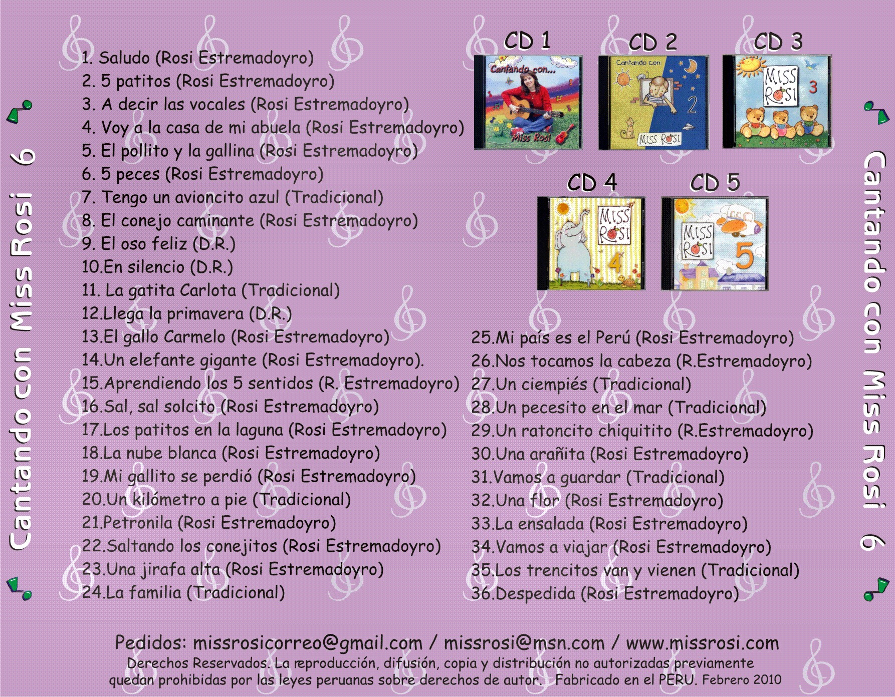 CD físico + Envío: Cantando con Miss Rosi 6