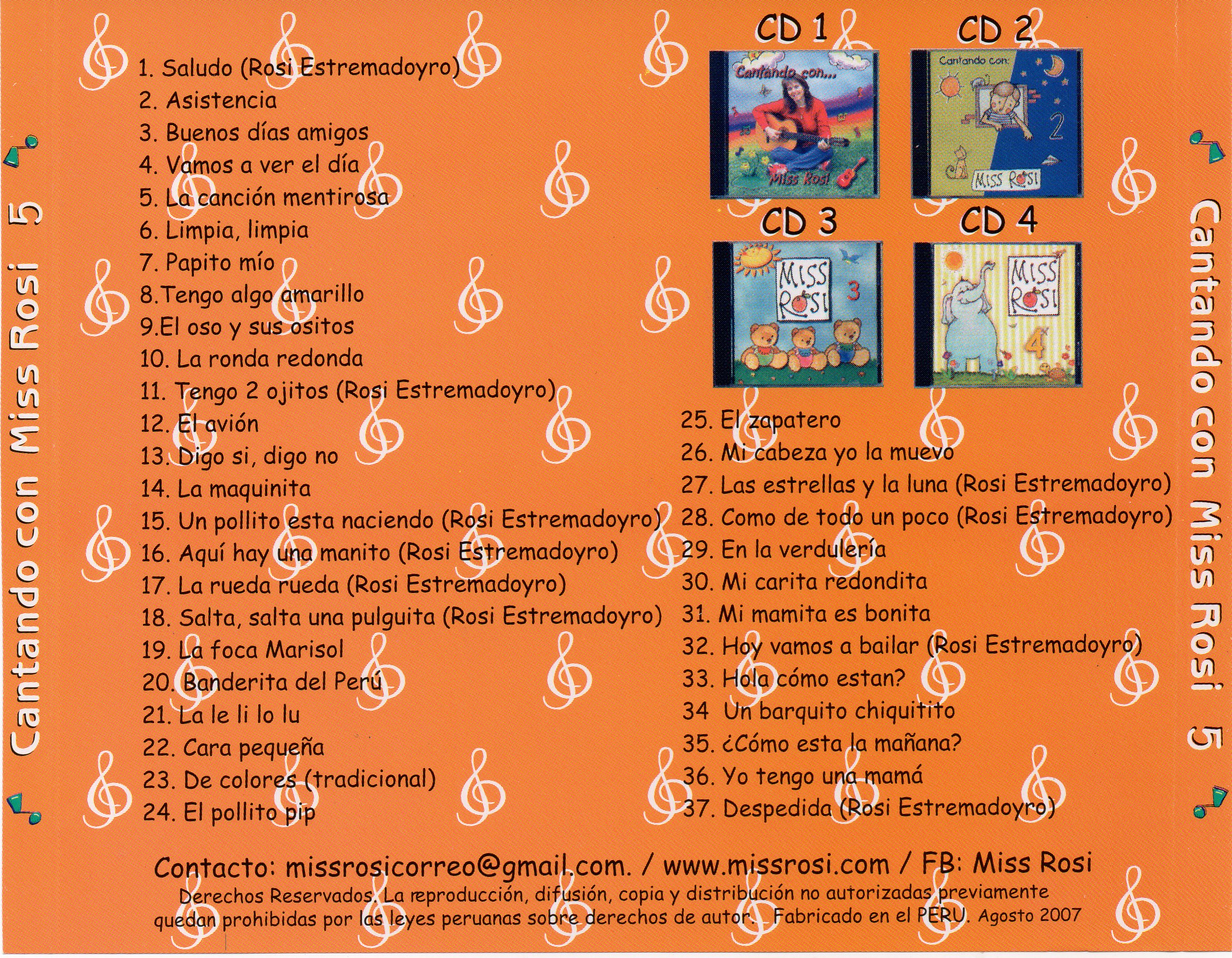 CD físico + Envío: Cantando con Miss Rosi 5 