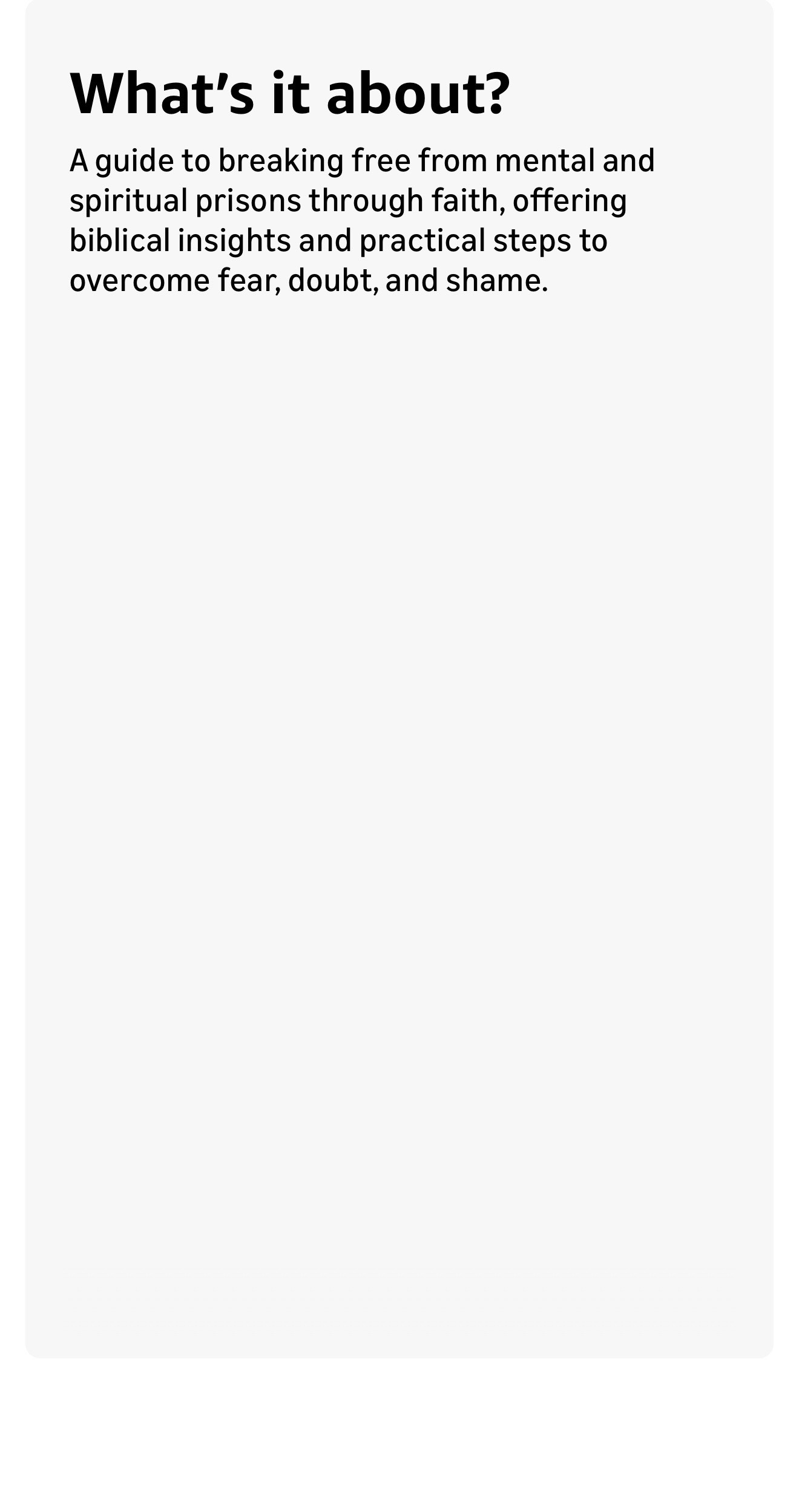 The Faith To Be Free