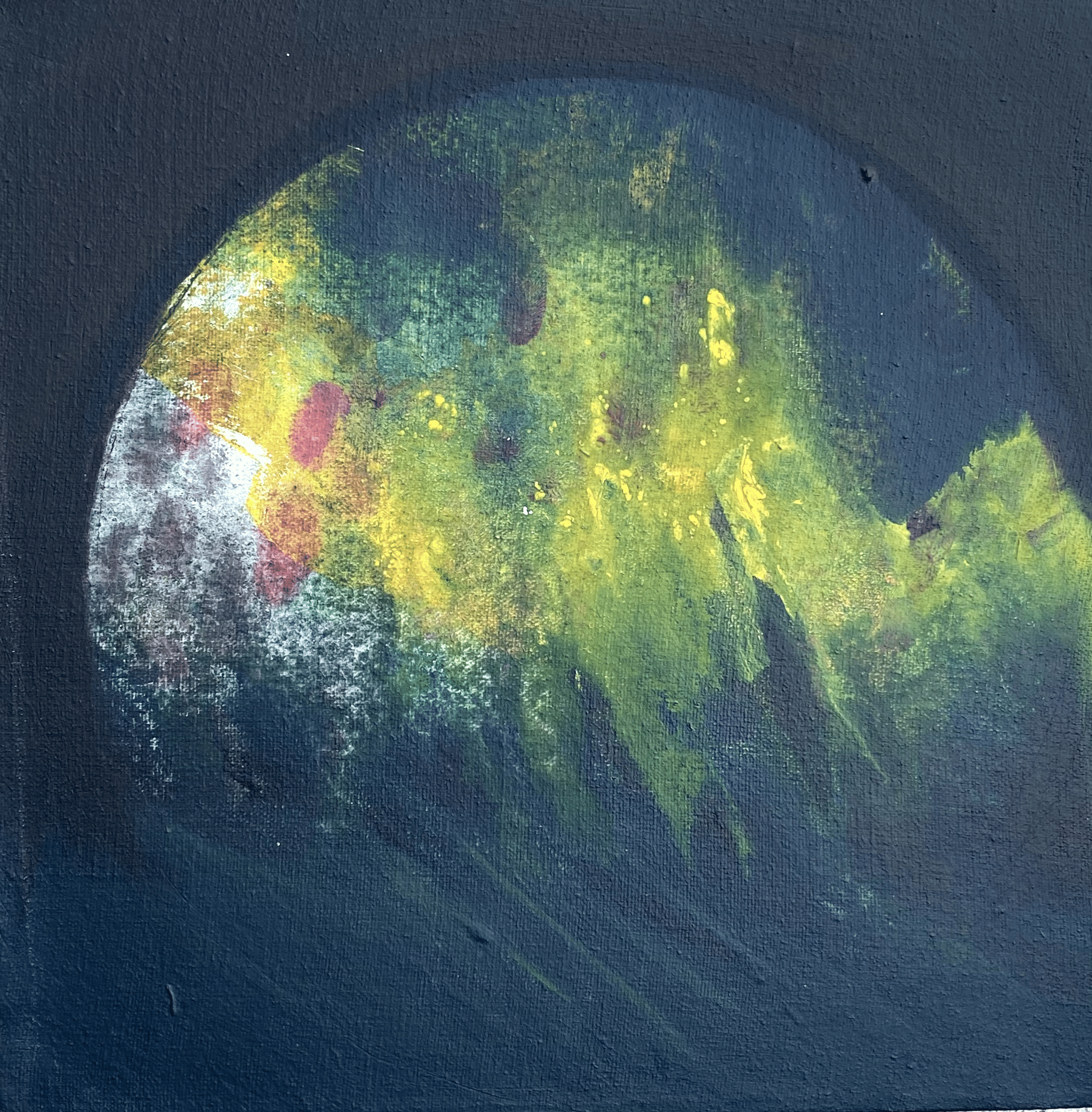 Pintura abstracta de planeta
