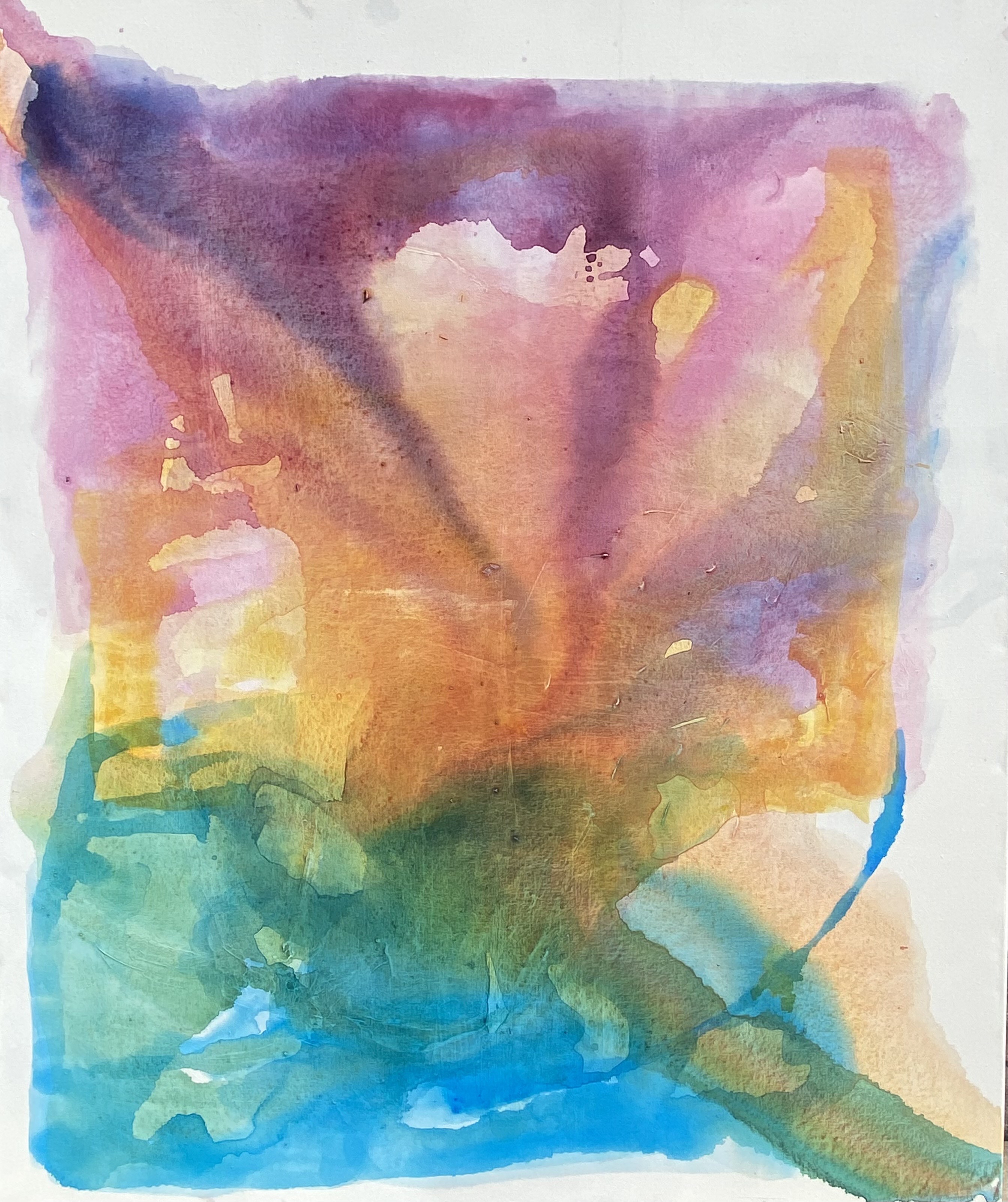 Pintura abstracta en acuarela