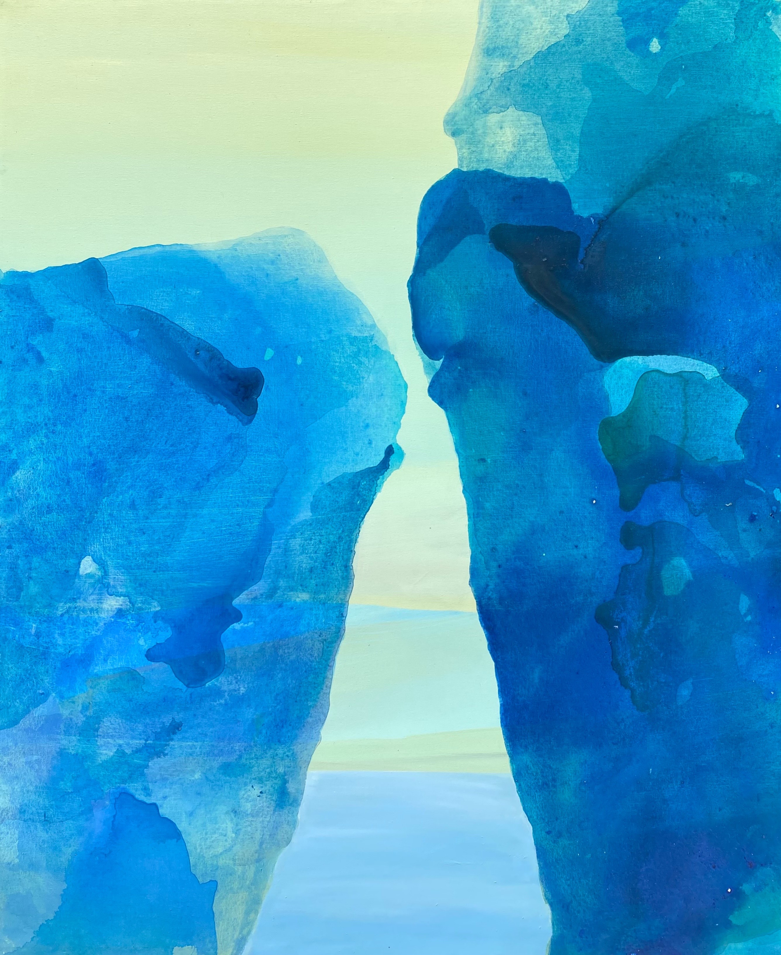 Pintura abstracta azul