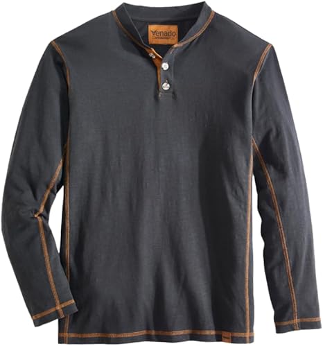 Men's Long Sleeve Henley Shirt