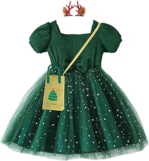 Girls' Christmas Green Tulle Dress