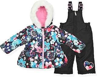 Girls’ Floral Winter Snowsuit Set