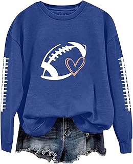 Blue Football Heart Sweatshirt