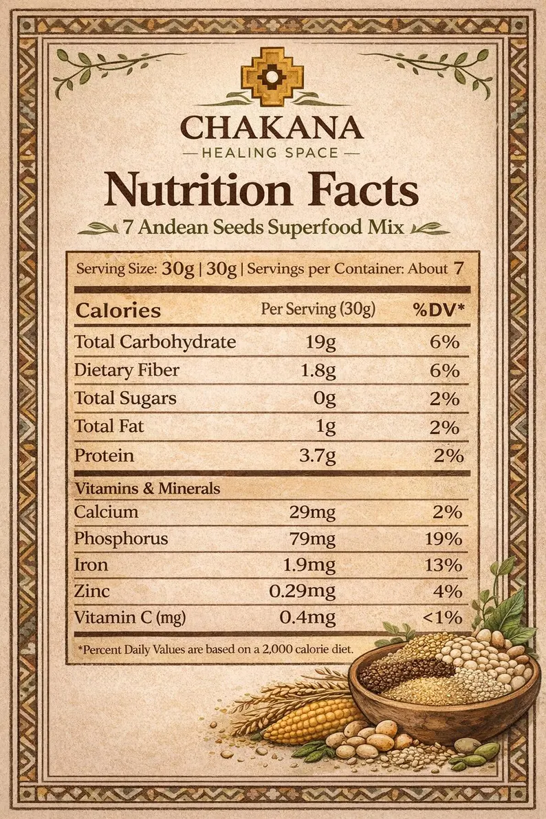 Toasted Andean Seeds Superfood Mix, 8 OZ  - 227g