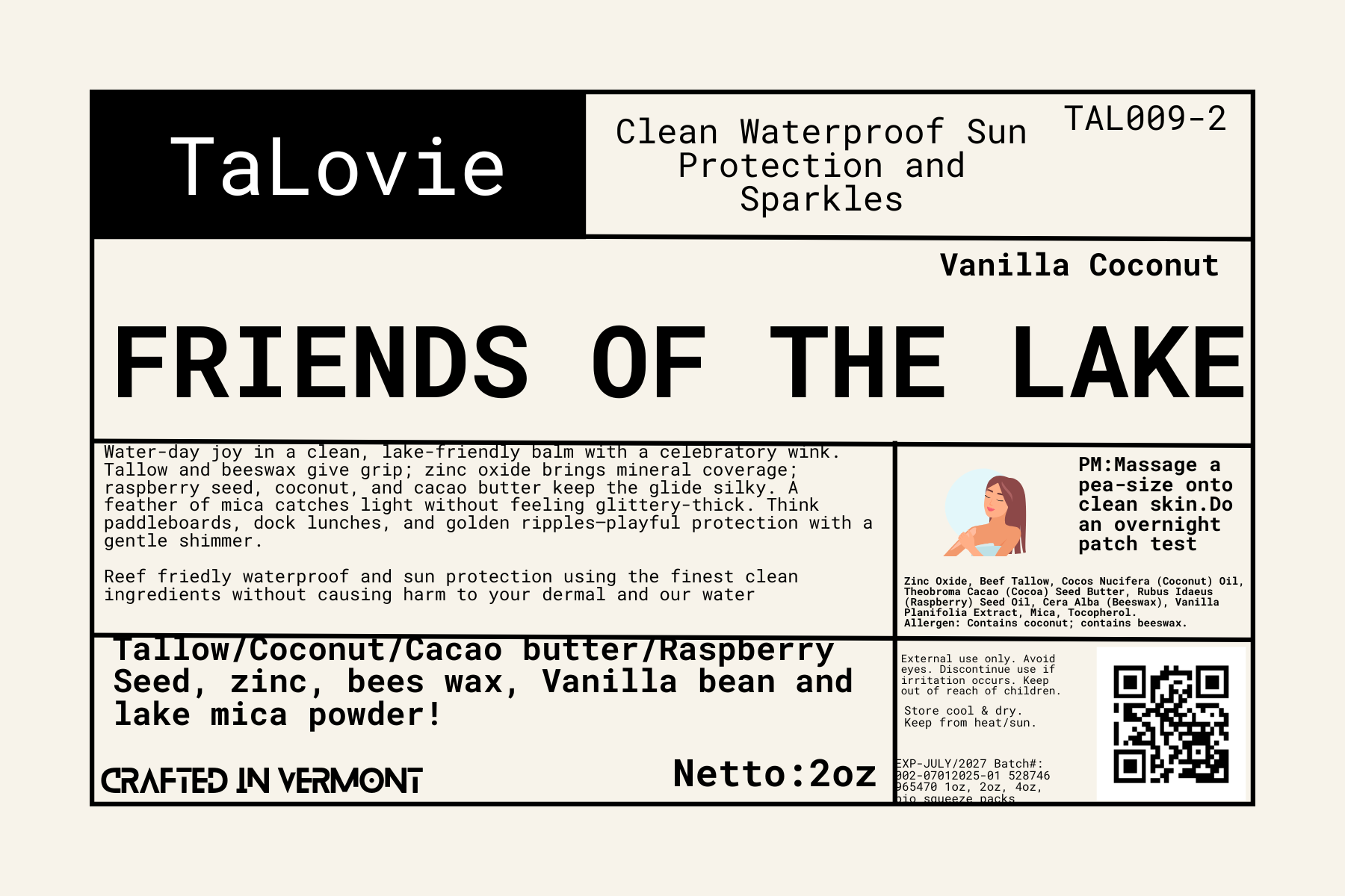 FRIENDS OF THE LAKE/Clean Waterproof Sun Protection