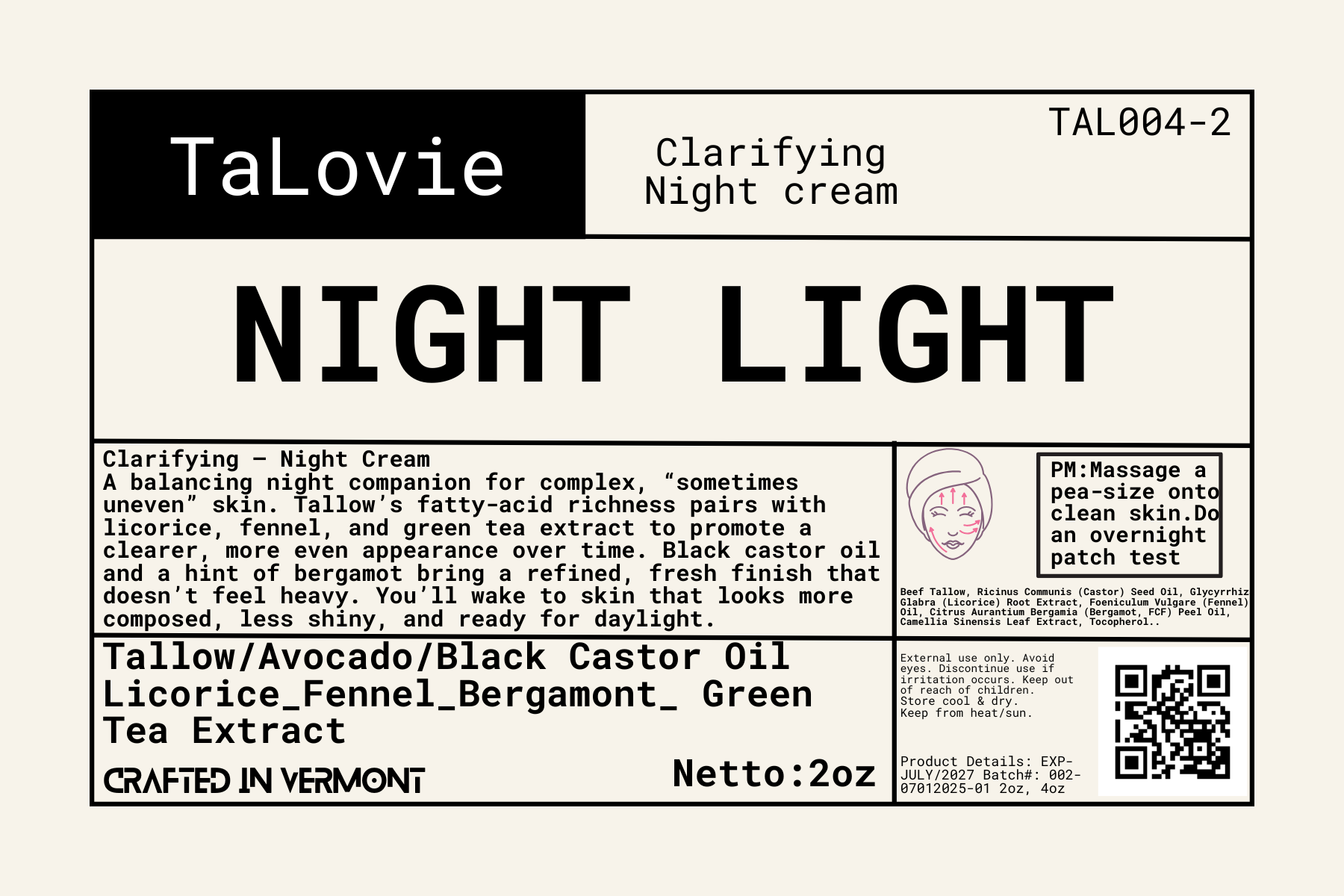 NIGHT LIGHT/Clarifying Night Cream
