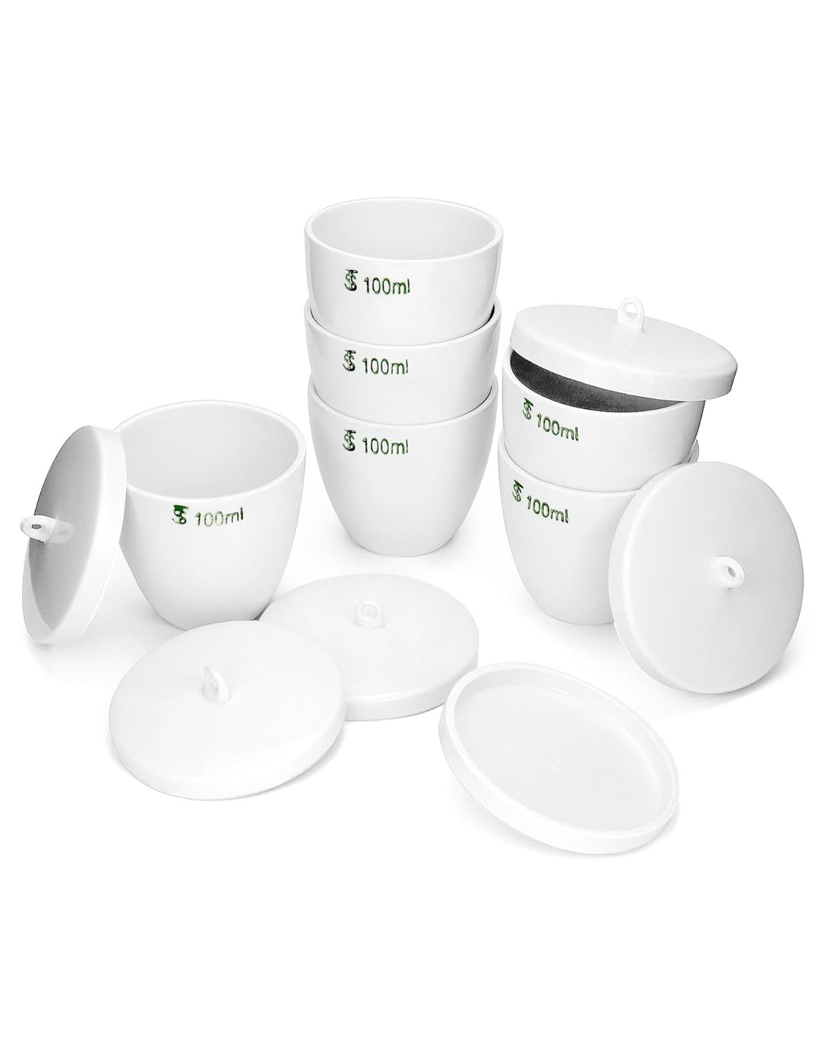 Porcelain Crucible with Lid, 100ml