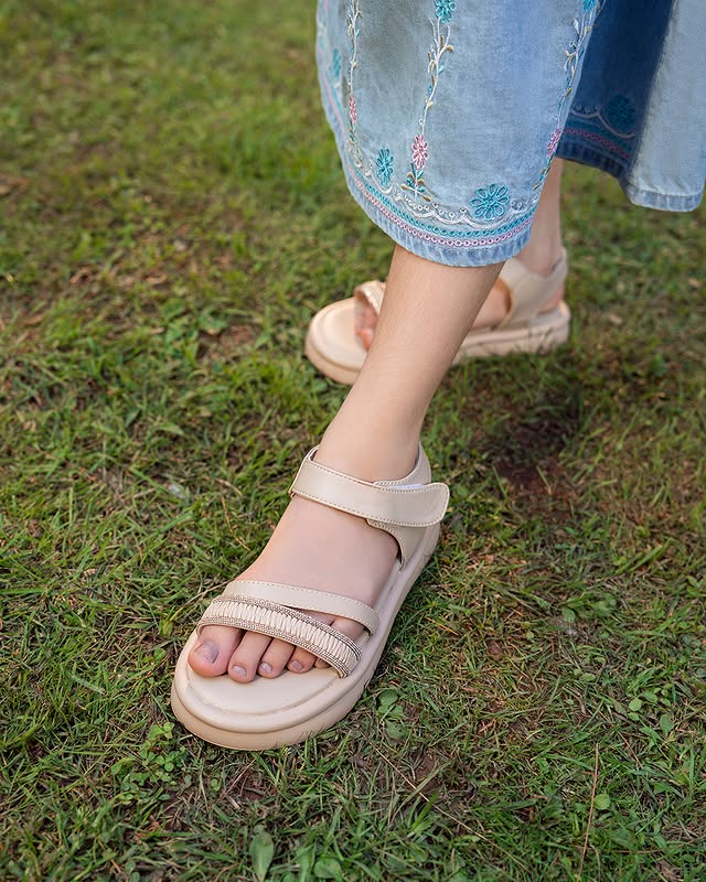 Beige Casual Sandals