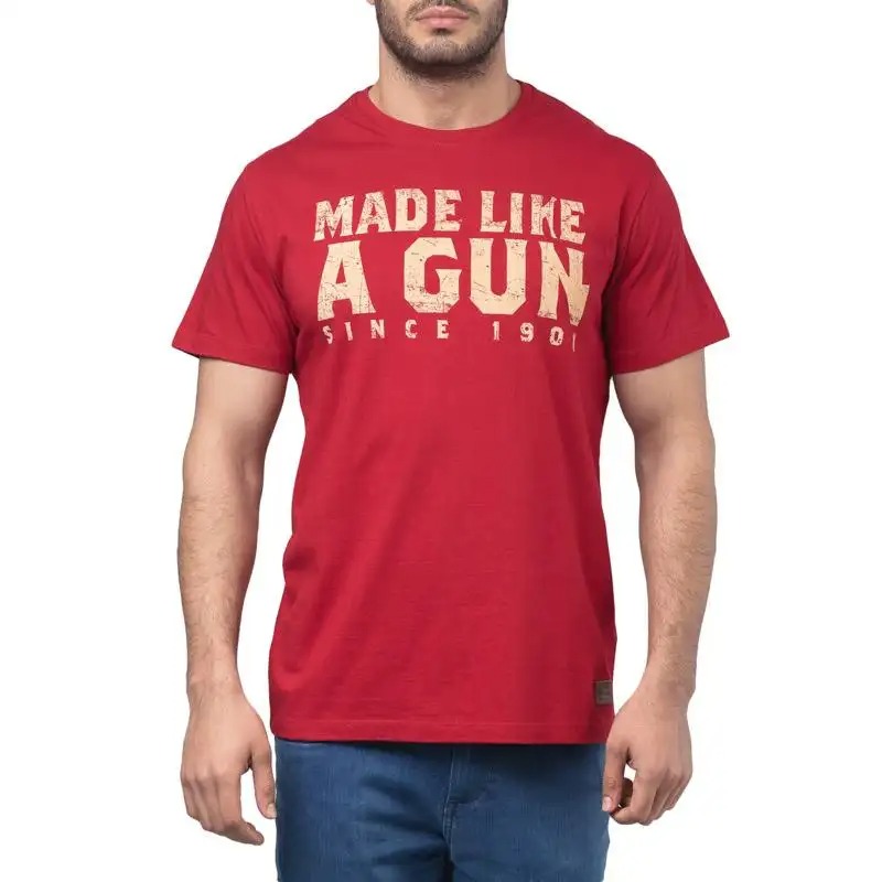 Made Like A Gun Red Graphic T-Shirt