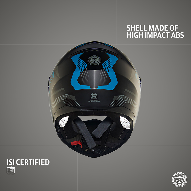 LIGHTWING MODULAR MULTI RAYS HELMET - MATT BLACK & BLUE