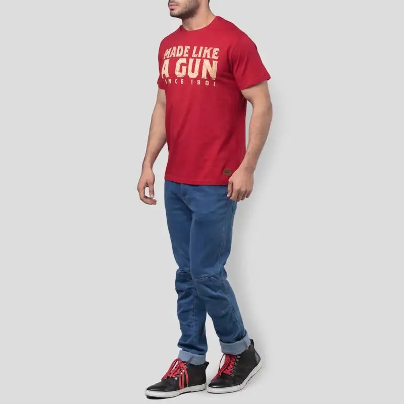 Made Like A Gun Red Graphic T-Shirt