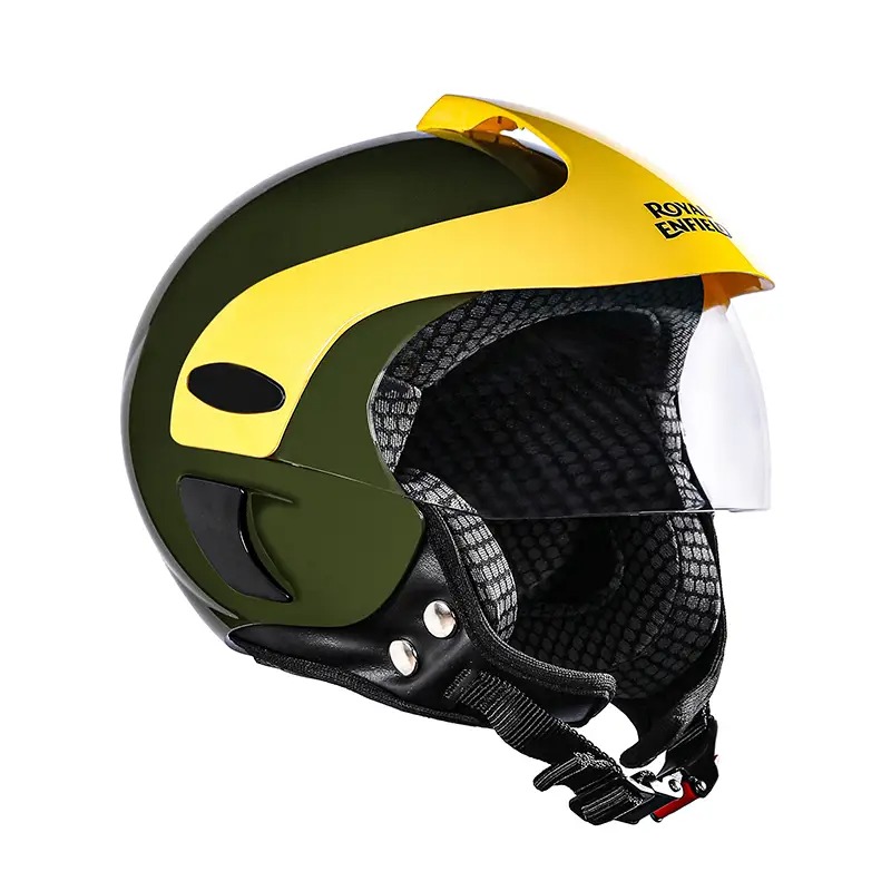 ROYAL ENFIELD SPARKY OPEN FACE MLG KIDS HELMET - OLIVE