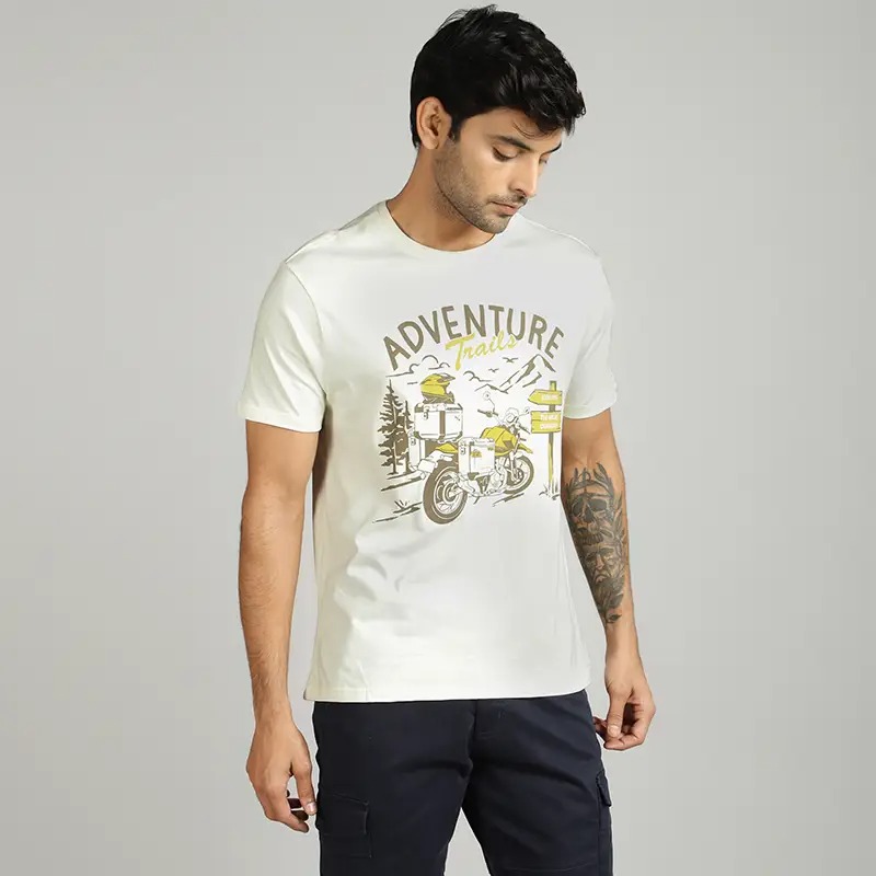 ADVENTURE TRAILS T-SHIRT - OFF-WHITE