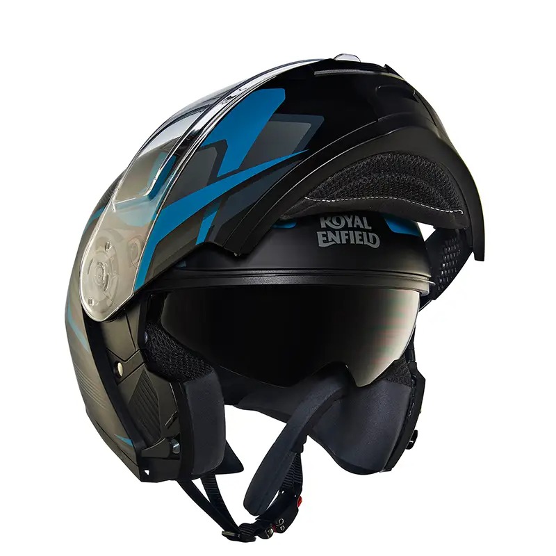 LIGHTWING MODULAR MULTI RAYS HELMET - MATT BLACK & BLUE