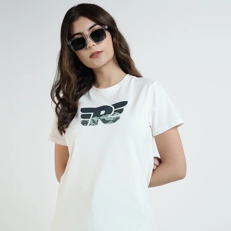 REFLECTIVE R WING LOGO T-SHIRT - OFF WHITE