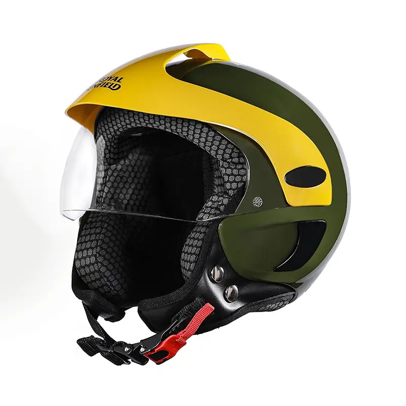 ROYAL ENFIELD SPARKY OPEN FACE MLG KIDS HELMET - OLIVE