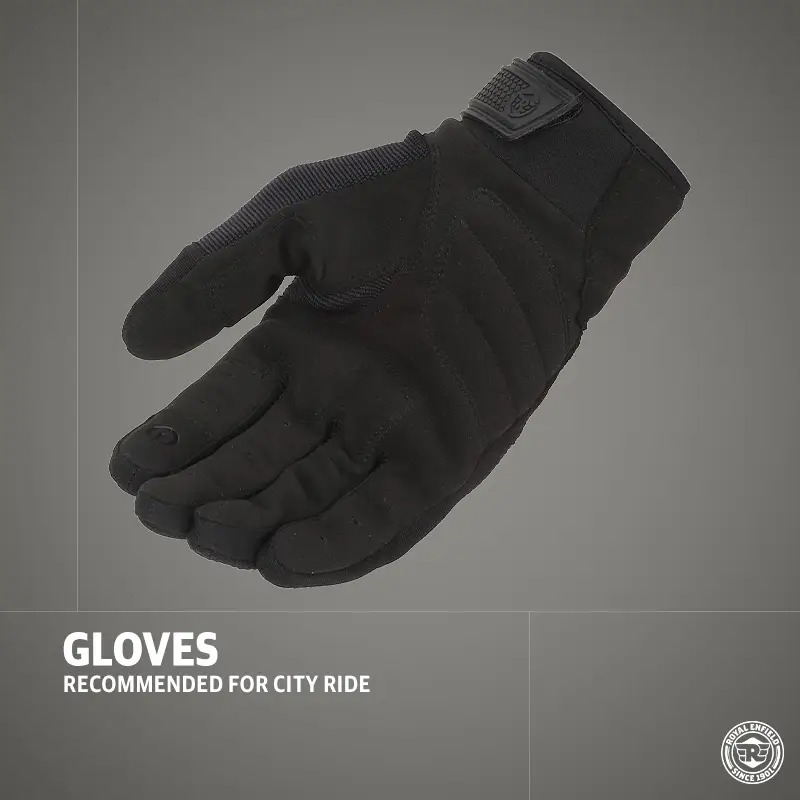 ROYAL ENFIELD URBAN HUSTLER V2 GLOVES - BLACK
